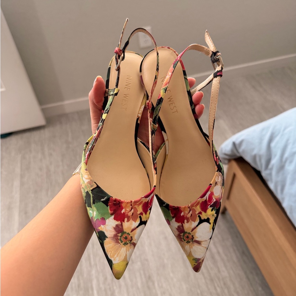 Nine West Multicolor Floral Heels